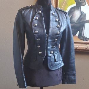 Genuine leather  Military jacket